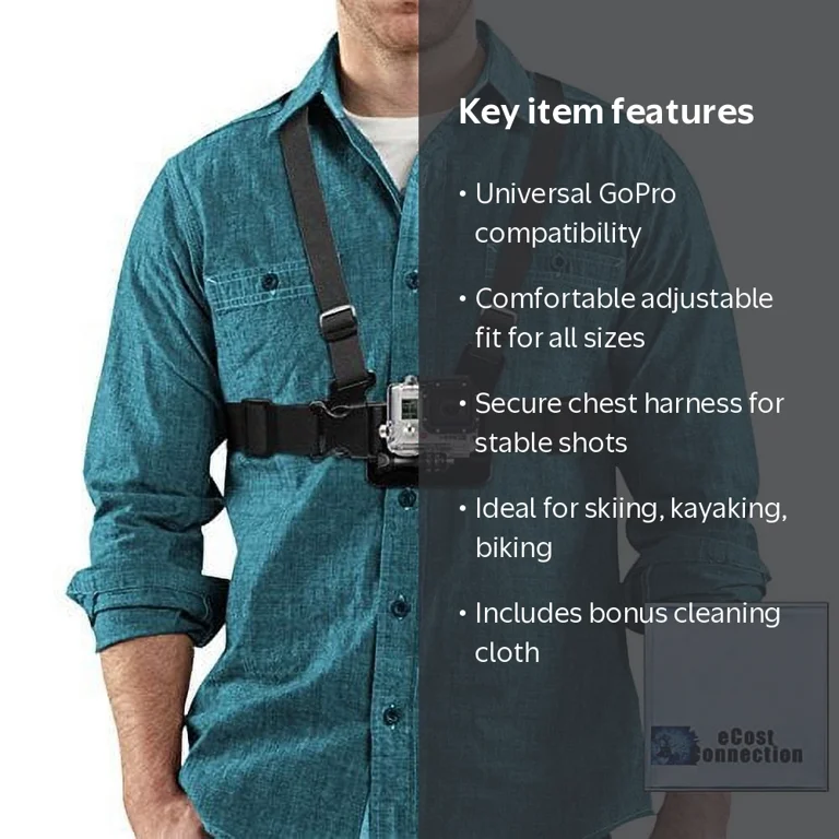GoPro Body Adjustable Chest Mount Harness for All Hero Cameras