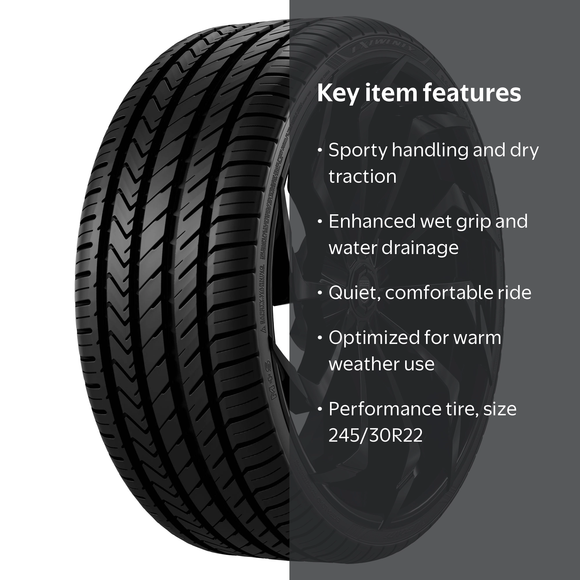 Lexani, Passenger Tire, 245/30R22 95W, Performance Traction