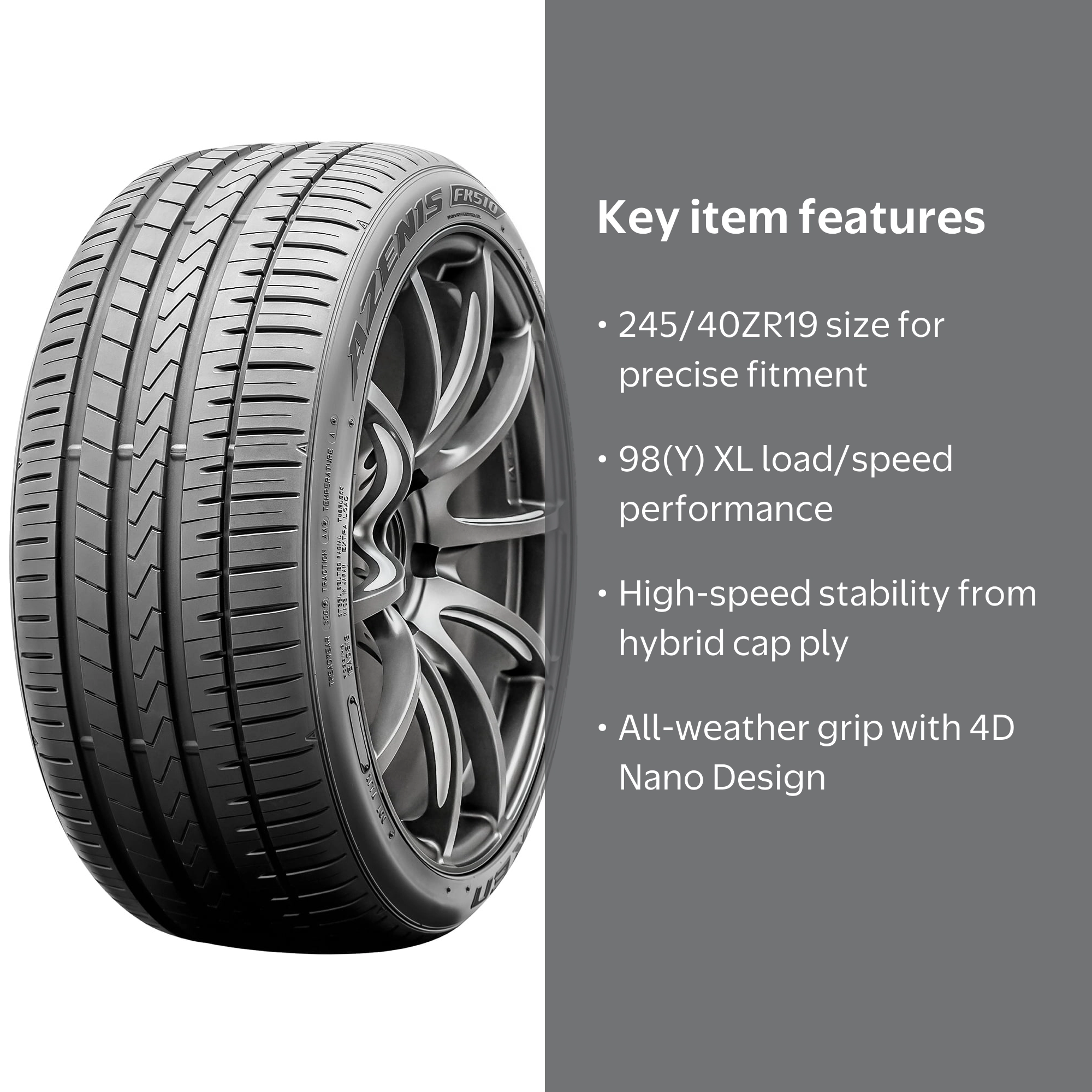 Falken Azenis FK510 245/40ZR19XL 98(Y) BW Ultra High Performance