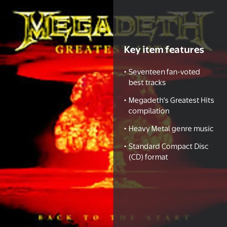 Megadeth - Greatest Hits - CD, 17 Fan-Voted Tracks, Heavy Metal