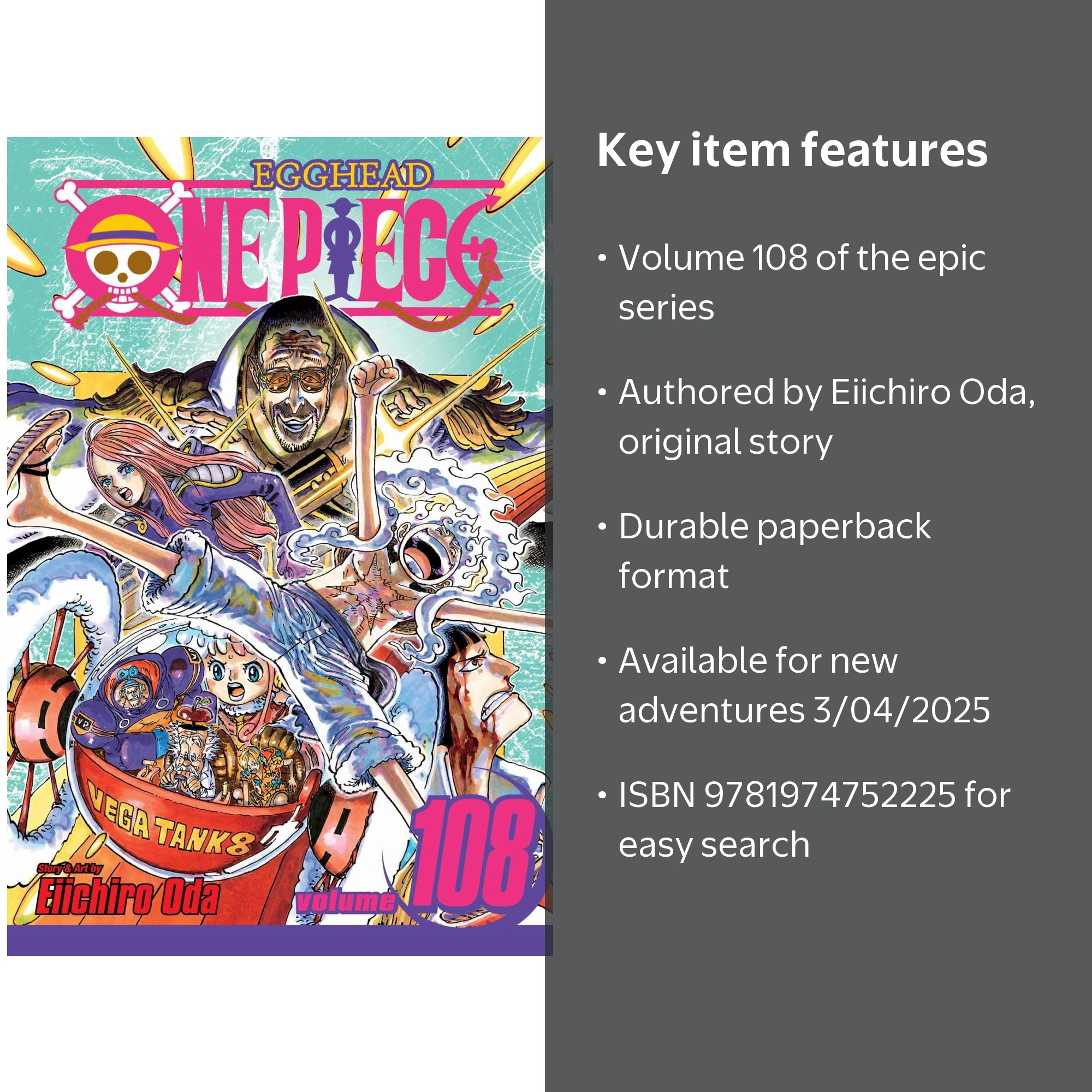 Eiichiro Oda, One Piece, Vol. 108 (Paperback), Adventure Treasure