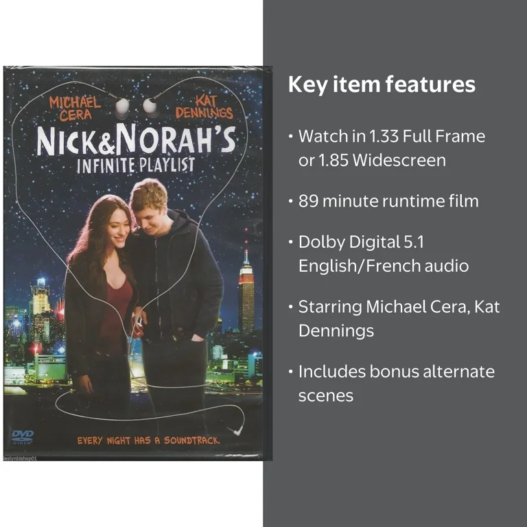 Nick and Nora's Infinite Playlist Movie (DVD) - Walmart.com