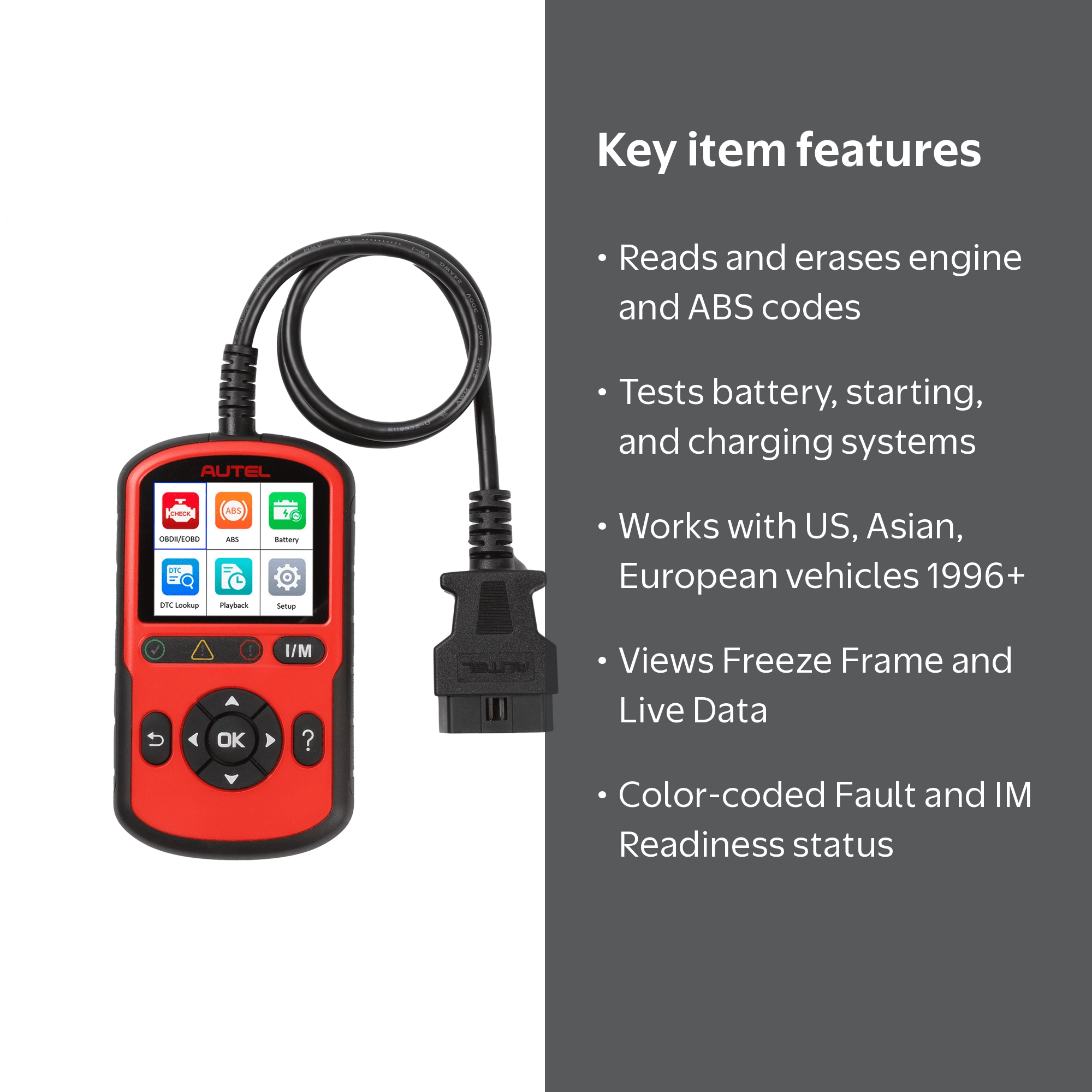 Autel Auto LINK AL549 Engine, ABS Code Reader & Battery, Starting