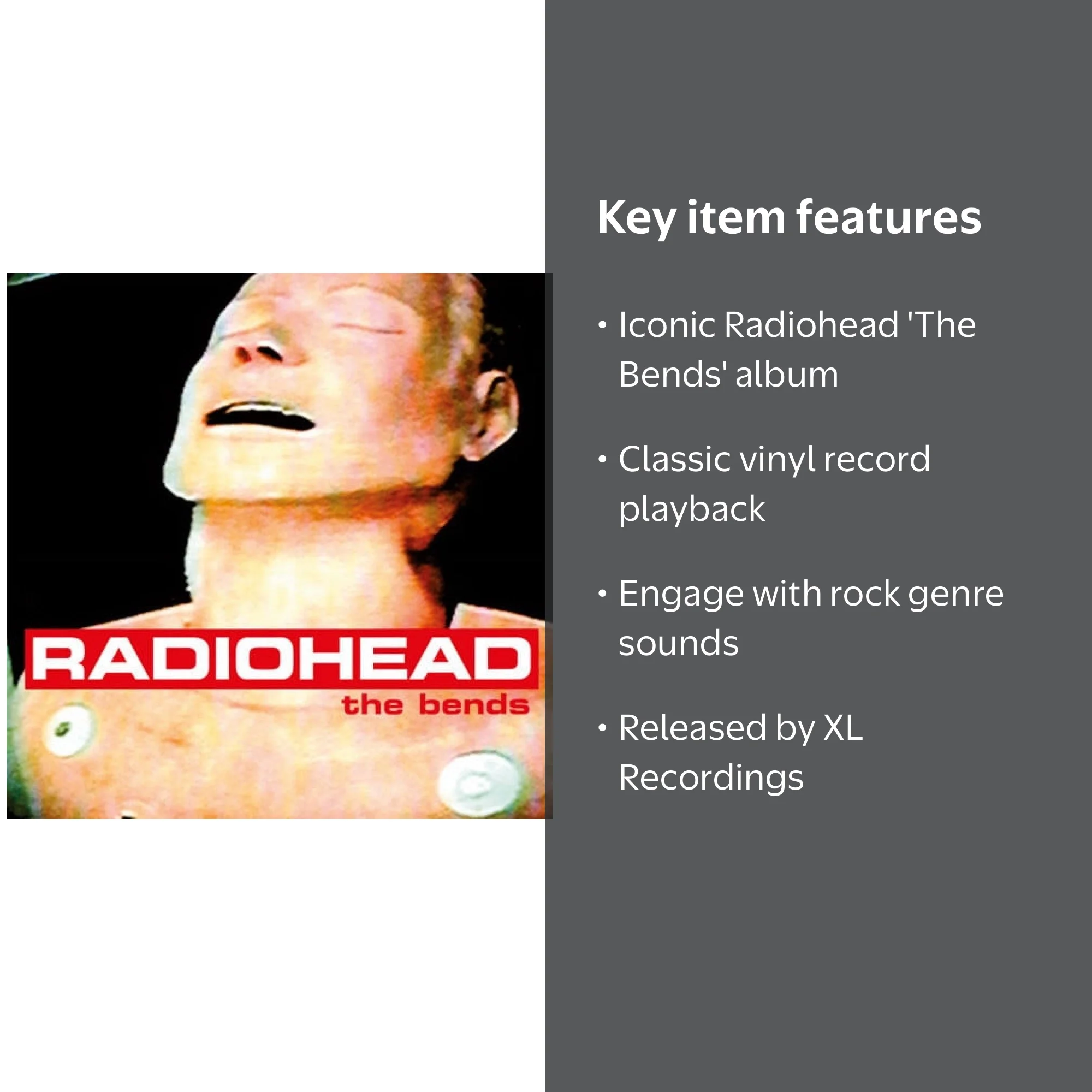 XL Recordings, Vinyl, Radiohead The Bends, Rock Music, Performance