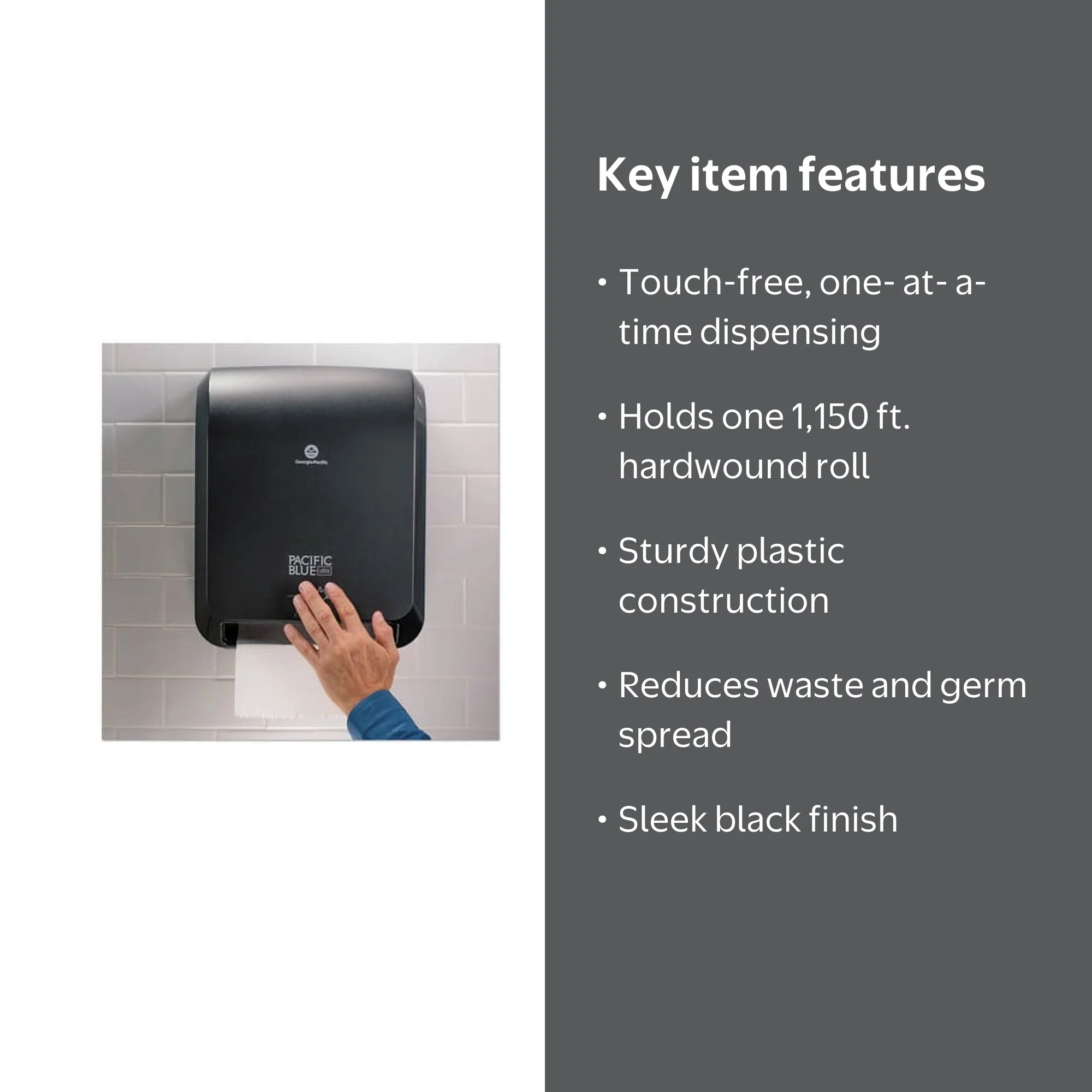 Georgia-Pacific, Automatic Paper Towel Dispenser, GPC59590, Black
