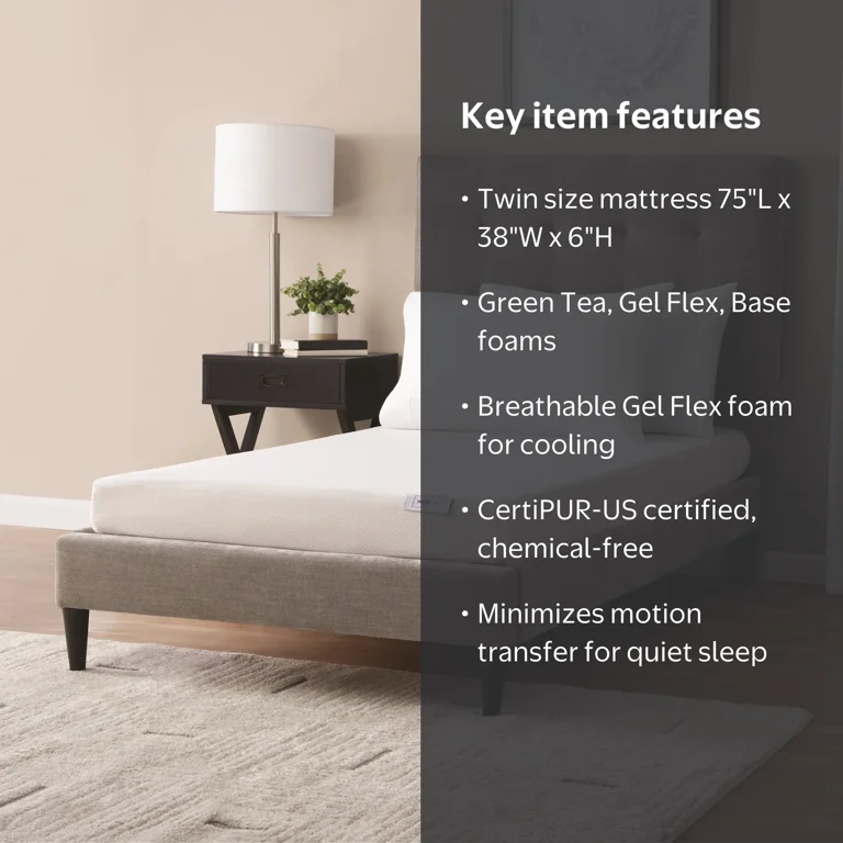 Mainstays 6” Medium Firm Memory Foam Mattress, Twin - Walmart.com