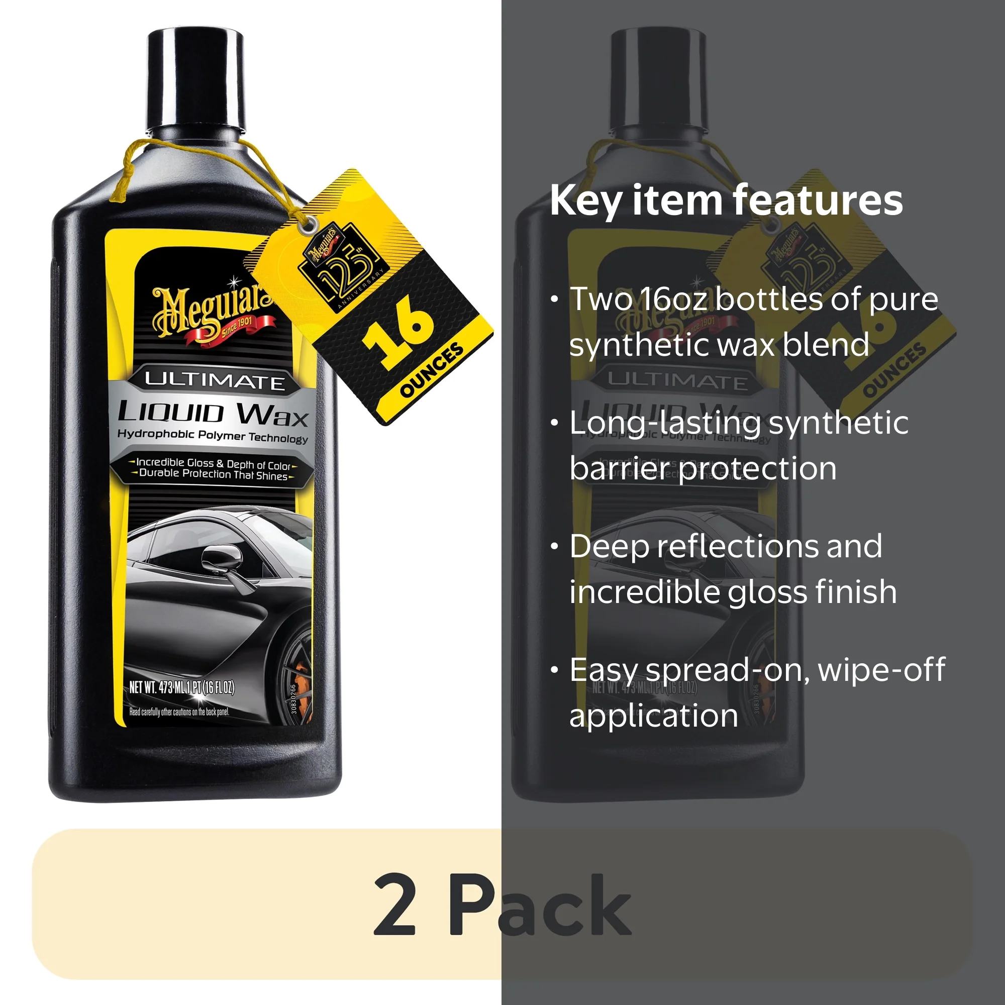スタイリング剤 megu 2 pack) Meguiar's Ultimate Liquid Wax Long-Lasting Easy to Use
