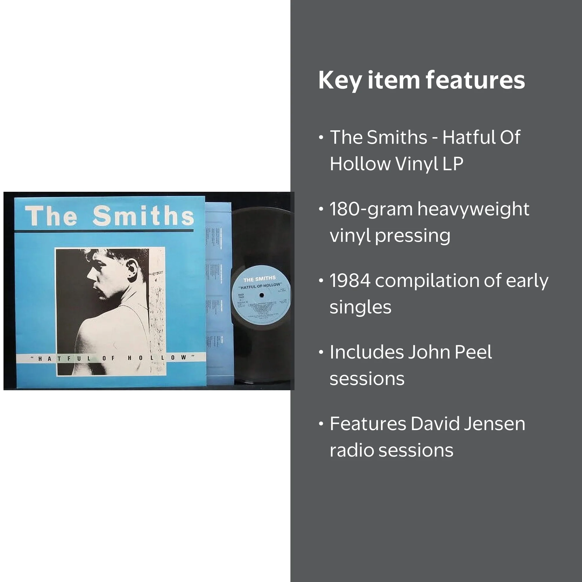 The Smiths - Hatful Of Hollow Rock Album, 180-gram Vinyl, Warner