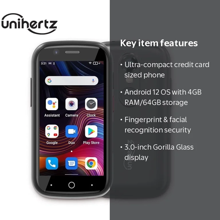 Unihertz Jelly 2E Mini Smartphone Android 12 4G Dual SIM Silver