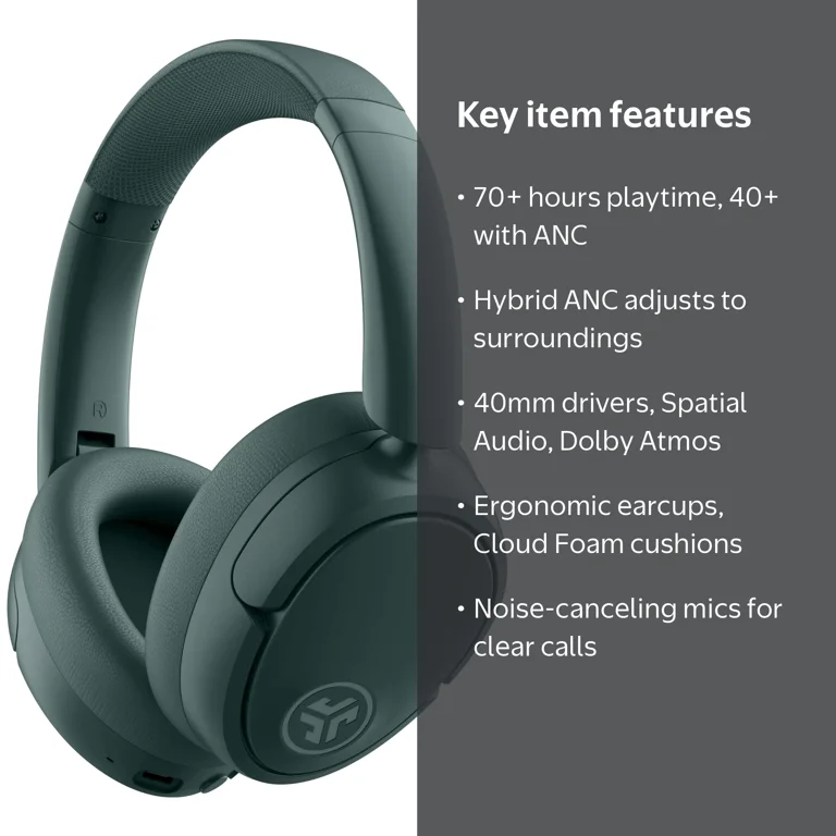 JLab JBuds Lux Active Noise Cancellation Bluetooth Headphones