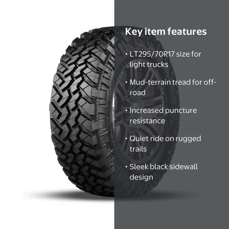 Nitto Mud-Terrain Trail Grappler M/T LT295/70R17 Tire for Light