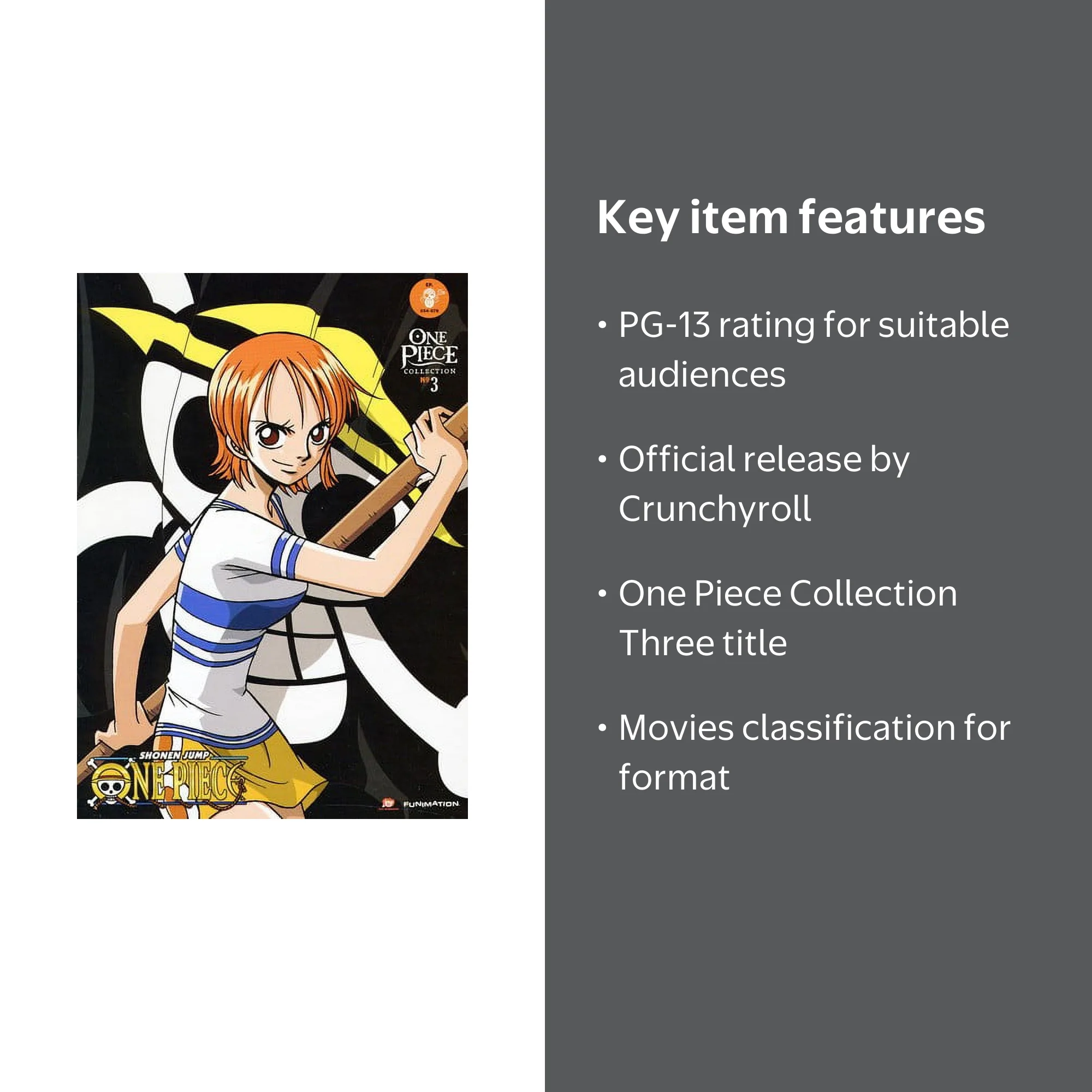Universal Studios, One Piece: Collection Three, no code, PG-13
