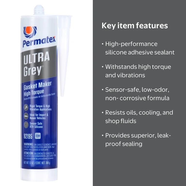 Permatex, Gasket Sealant, Ultra Grey 13oz, High-Torque Rigid