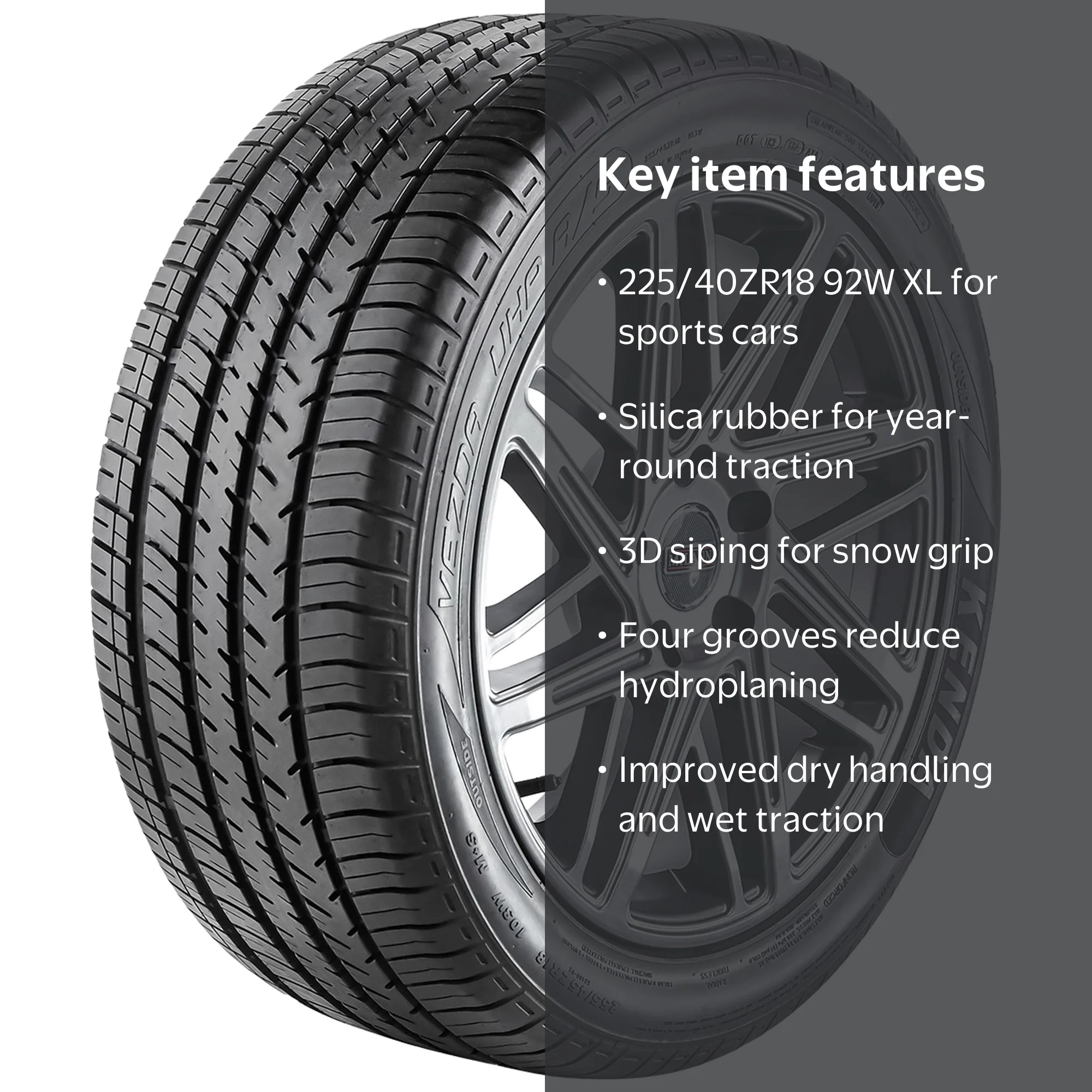 Kenda Vezda UHP A/S (KR400) UHP All Season 225/40ZR18 92W XL