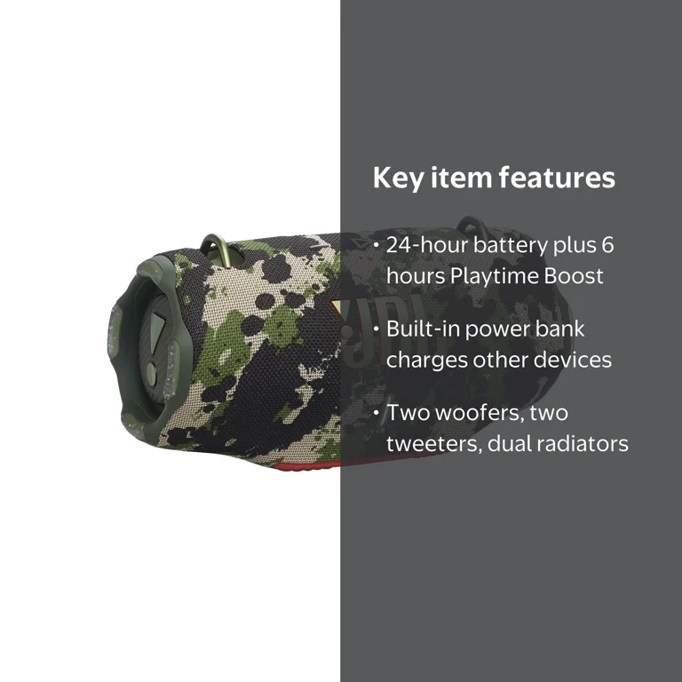 JBL Xtreme 4 - Big High Power Portable Waterproof Speaker in Black