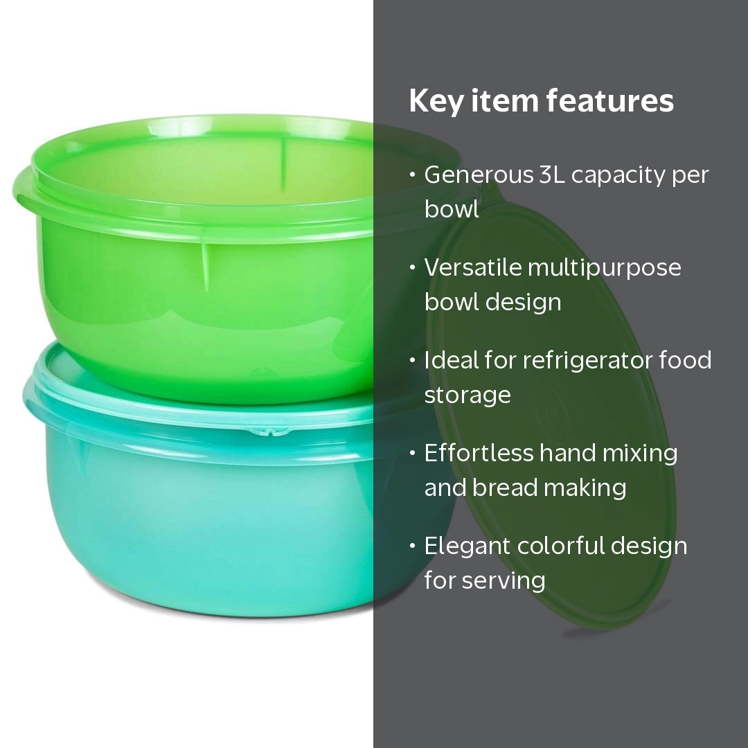 Tupperware Fix N Mix 3L Multipurpose Bowl 2pc - Walmart.com