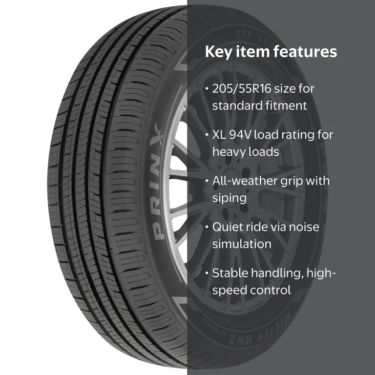 Prinx, Passenger Tire, 205/55R16 94V XL, All Season Traction