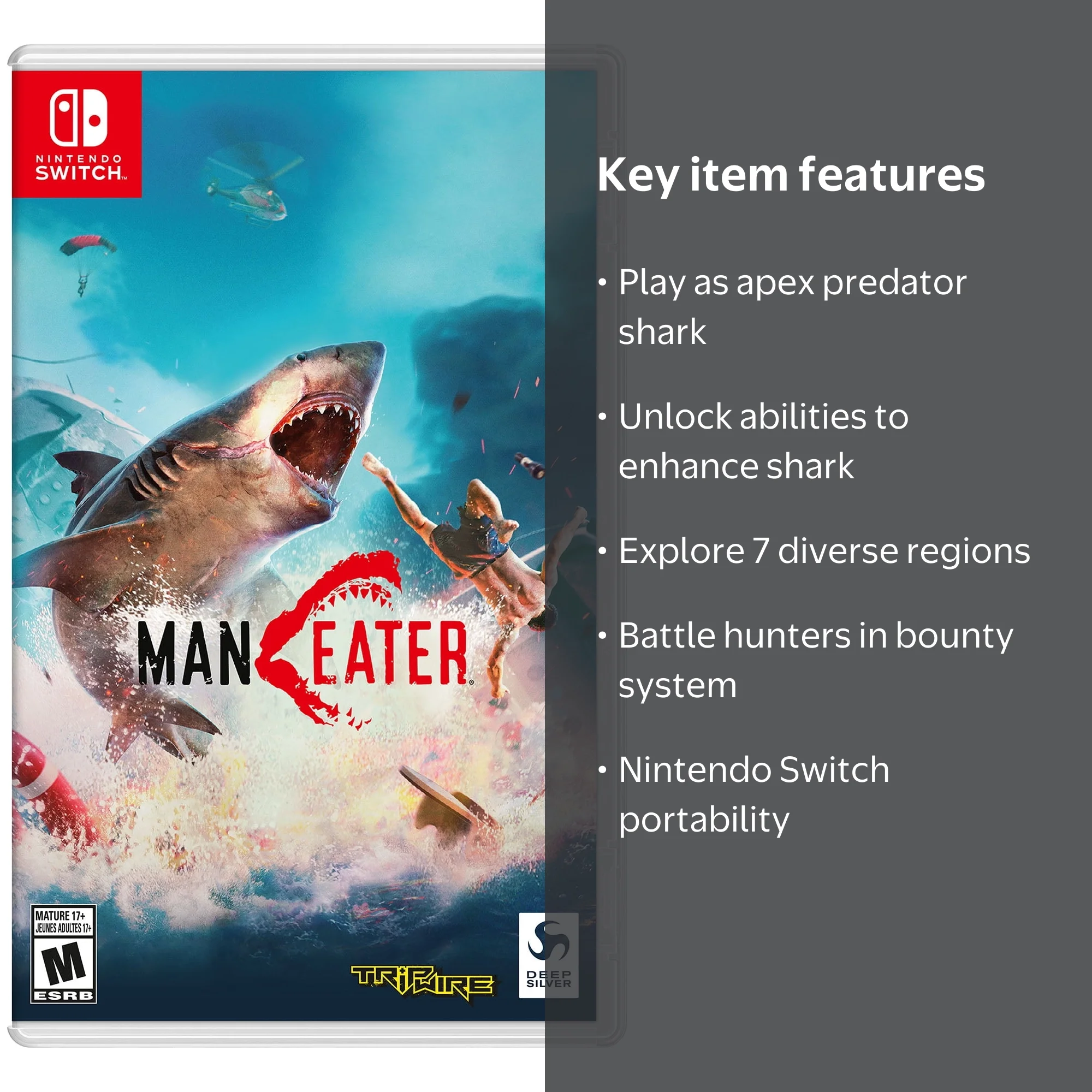 Free Shipping! Koch Entertainment Maneater Nintendo Switch