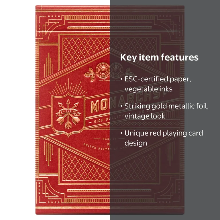 theory11 Monarchs Playing Cards (Red) - Walmart.com