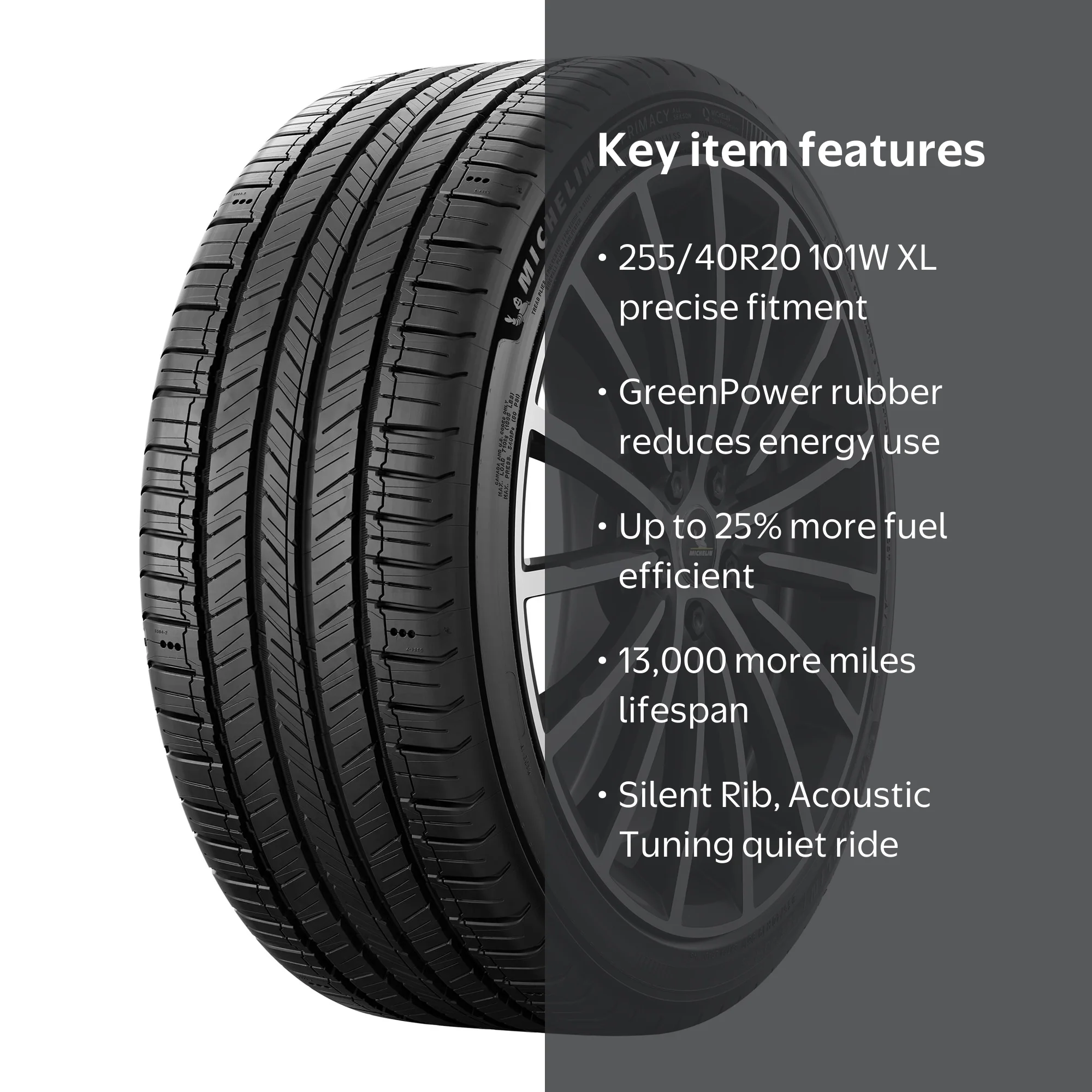 Michelin E Primacy All Season 255/40R20 101W XL Tire - Walmart.com