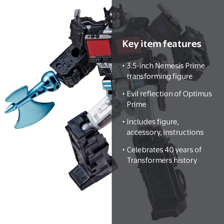 Transformers, Action Figure, Nemesis Prime, 3.5 inch - Walmart.com