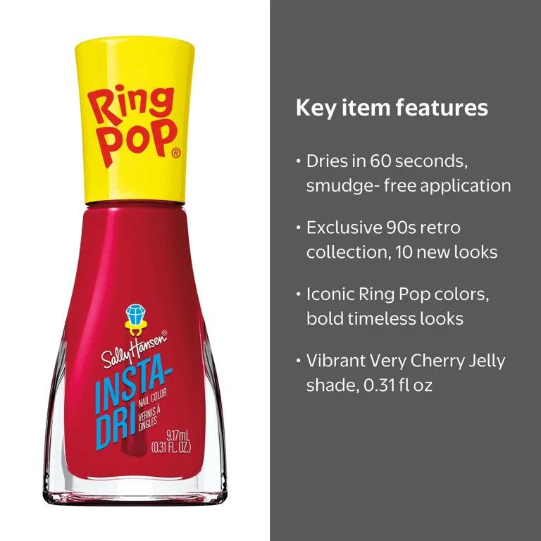 Sally Hansen Insta-Dri x Ring Pop Nail Polish, Very Cherry Jelly