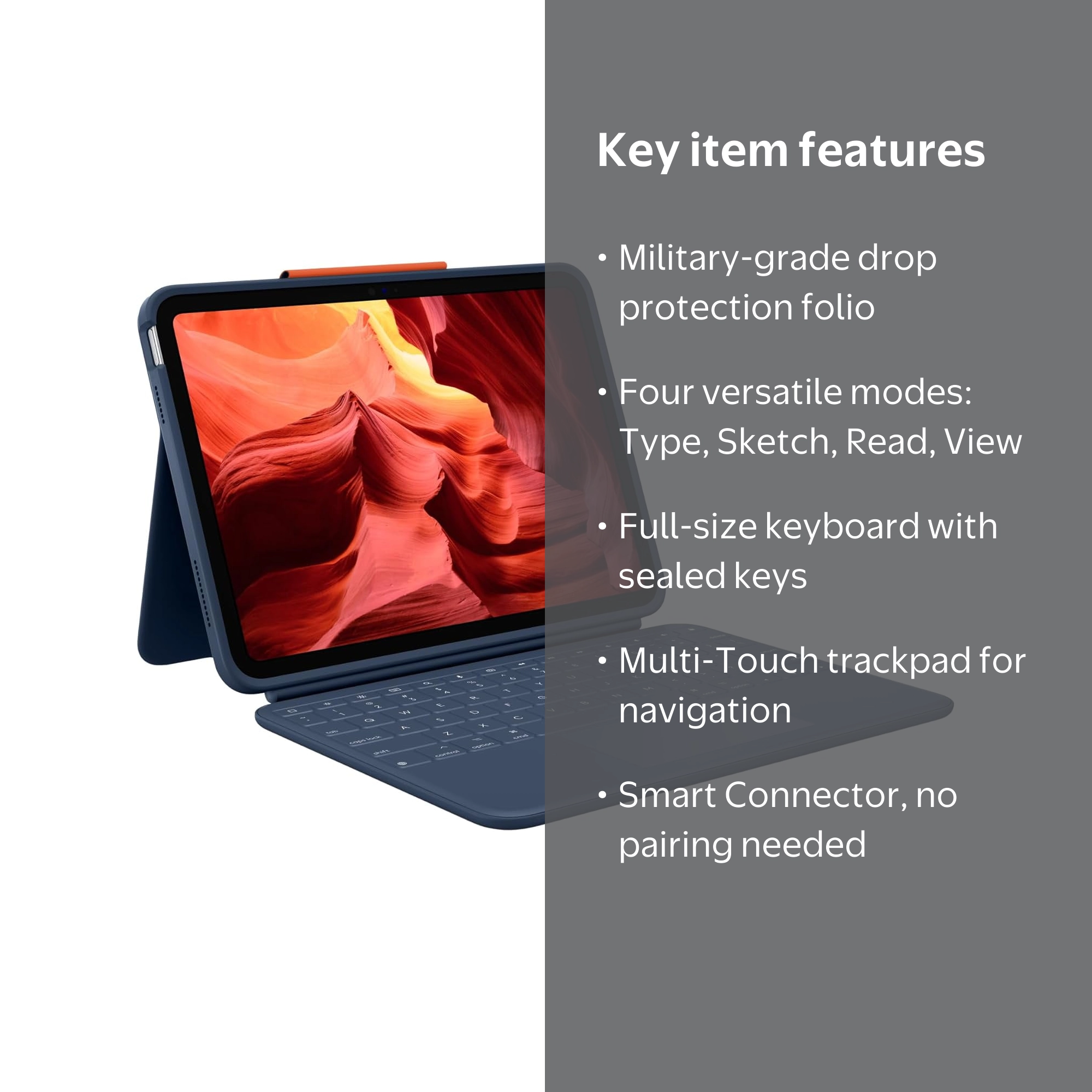Logitech 920011130 Rugged Combo 4 Touch for iPad (10th gen