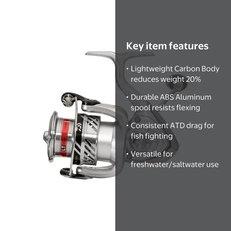 daiwa crossfire front drag spinning fishing reel LT Lightweight AIRDRIVE Design, Tough Digigear, LC-ABS Spool, ATD Type-L System : Sports & Outdoors Compact and efficient Daiwa Crossfire LT 2000-CP Spinning