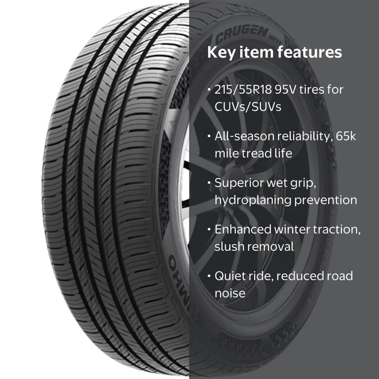 Kumho Crugen HP71 All Season 215/55R18 95V SUV/Crossover Tire Kumho Crugen HP71 All Season 215/55R18 95V SUV/Crossover Tire