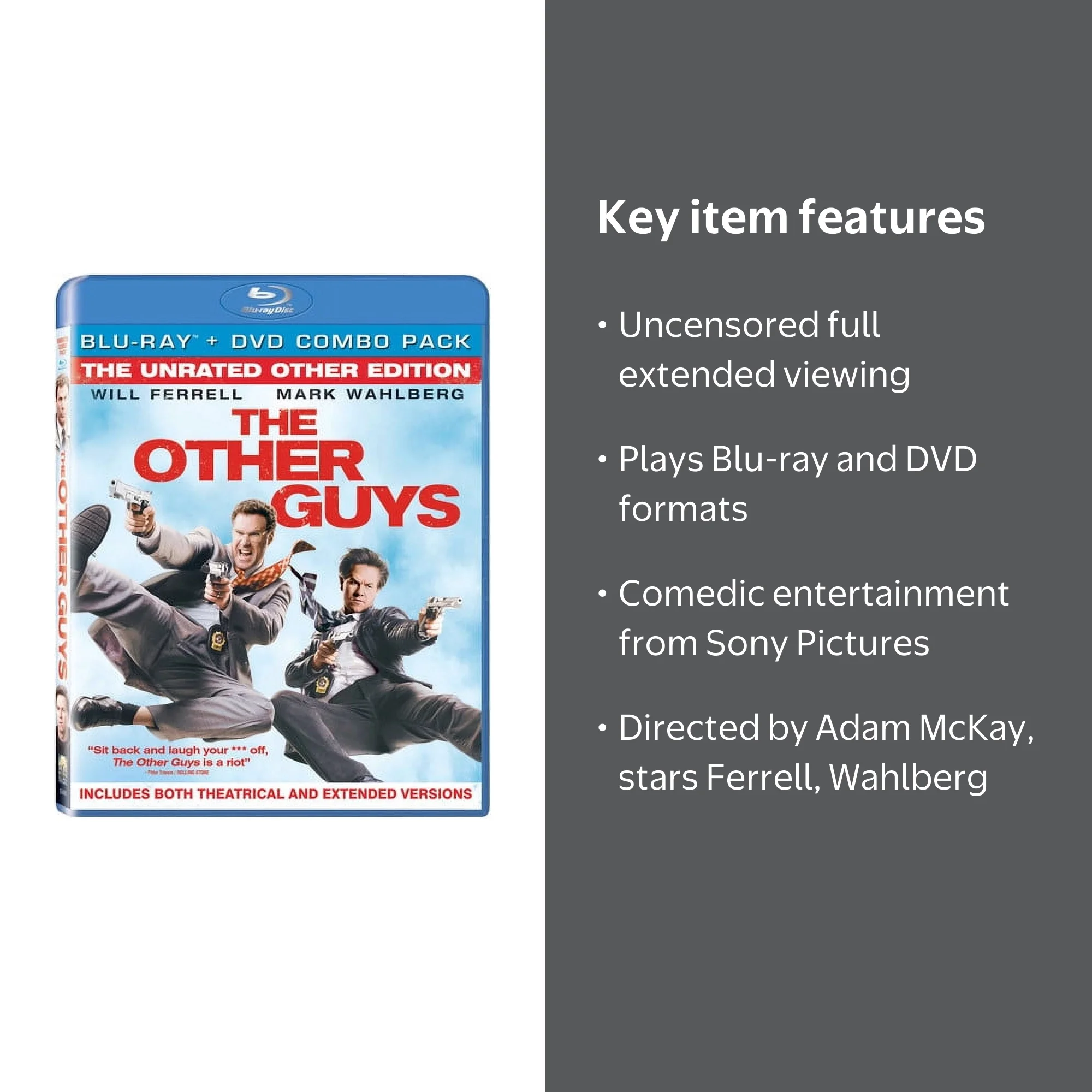 The Other Guys (Unrated) (Blu-ray + DVD), Sony Pictures, Comedy