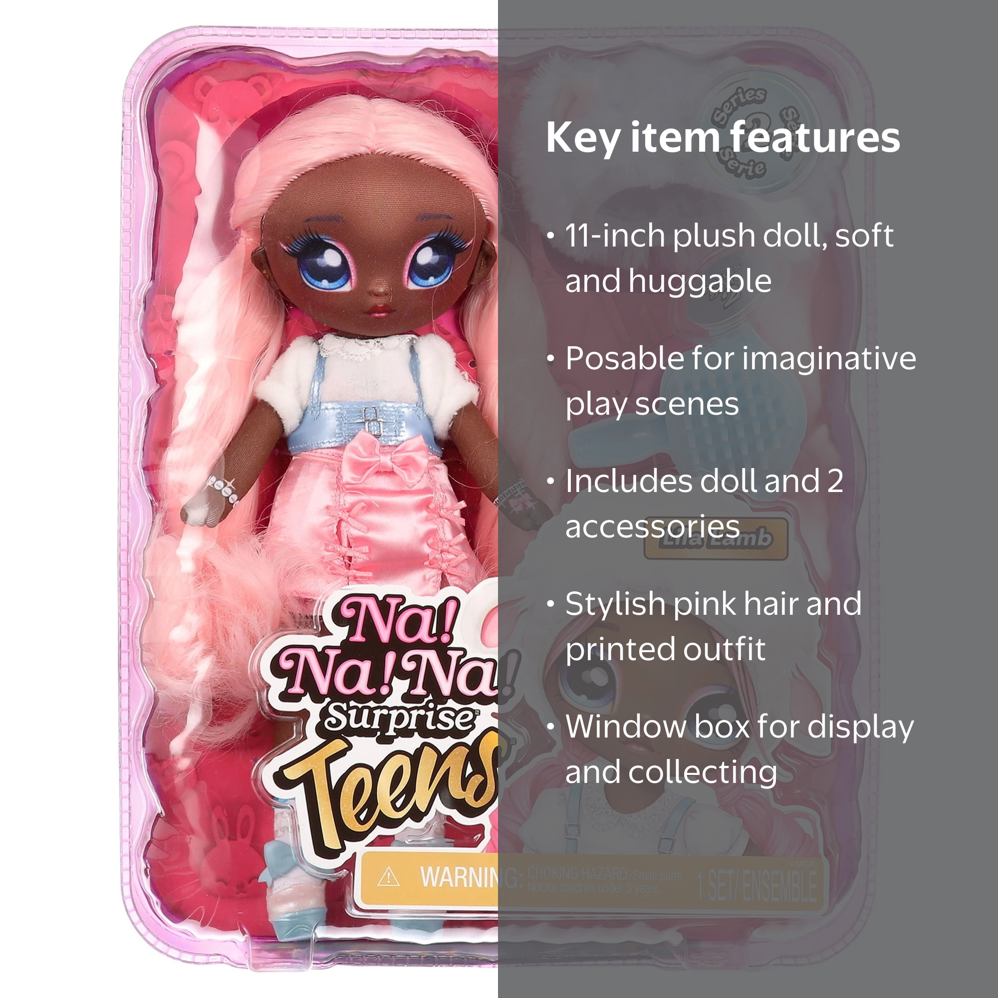 LaLaスマート&サシー　ローズマリー　アーボビテ　3点 Na! Na! Na! Surprise Teens Lila Lamb Fashion Doll Playset, 3 Piece