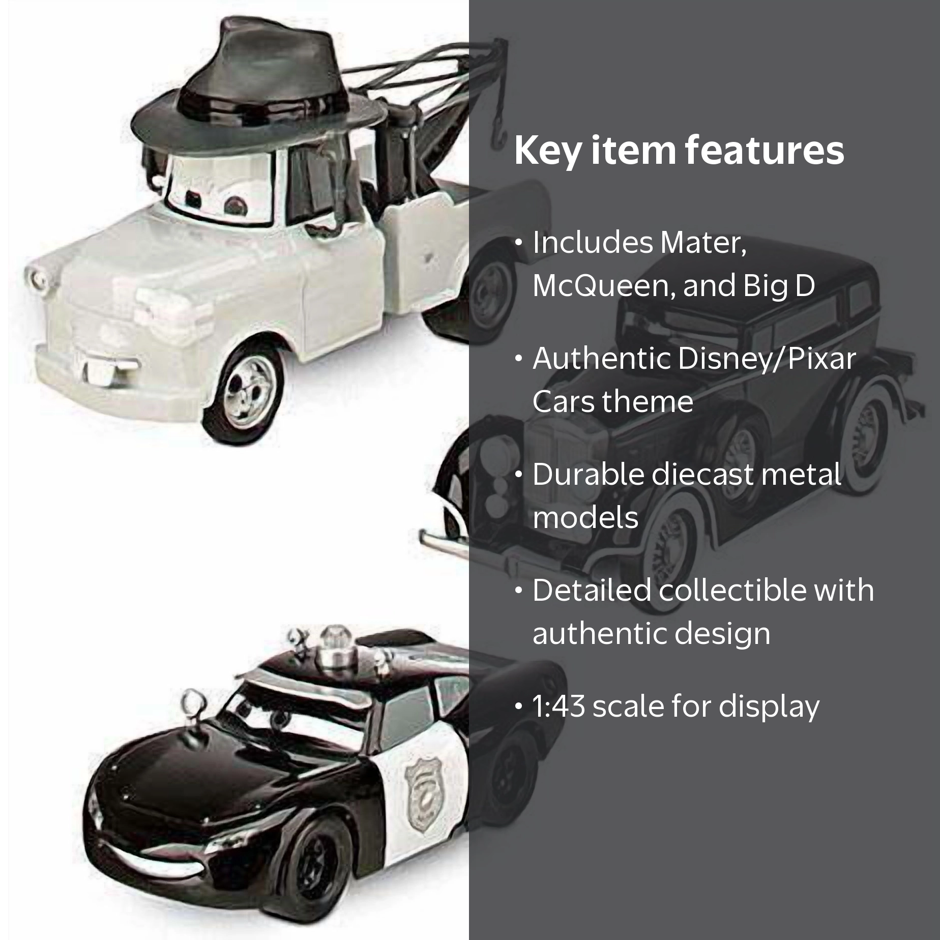 Disney / Pixar Cars 1:43 Multi-Packs Mater Private Eye Diecast Car