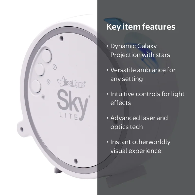 BlissLights Sky Lite LED Star Projector - Galaxy Nebula Lamp for