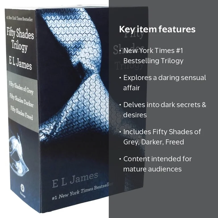 EL James, Fifty Shades Trilogy Book Set, Romance Passions