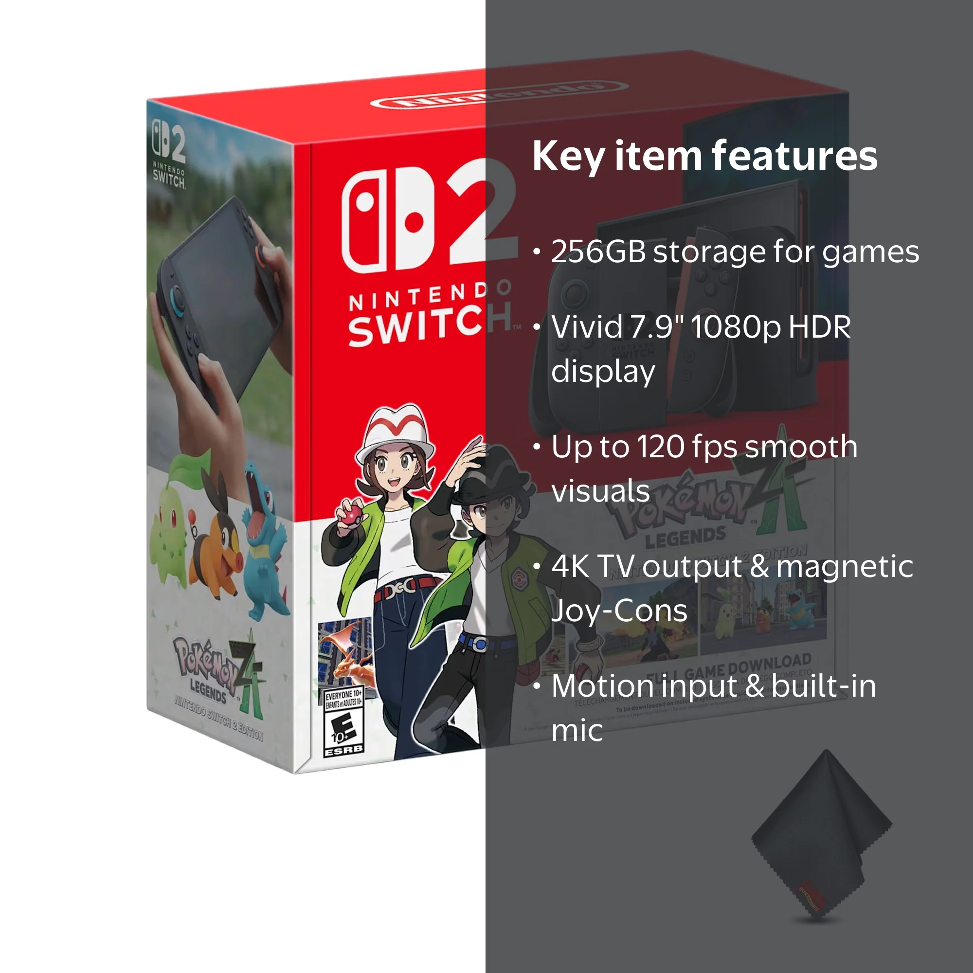 Nintendo Switch 2 with Pokemon Legends Z-A Edition Game Bundle