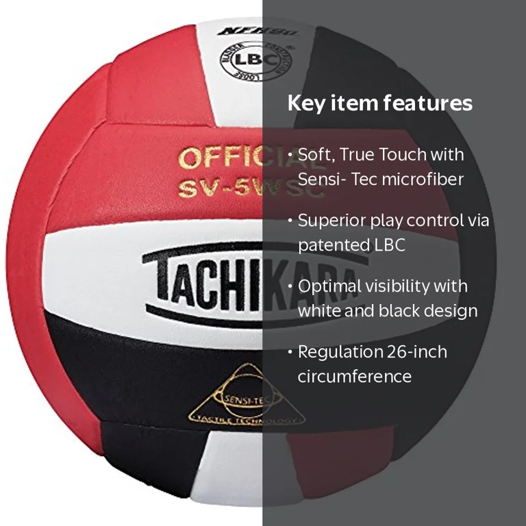 Tachikara SV5WSC Sensi-Tec Composite White and Black Volleyball