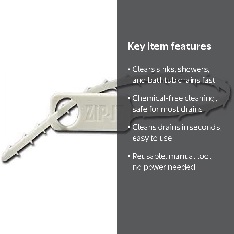 Zip It 00412BL Drain Cleaning Tool - Walmart.com