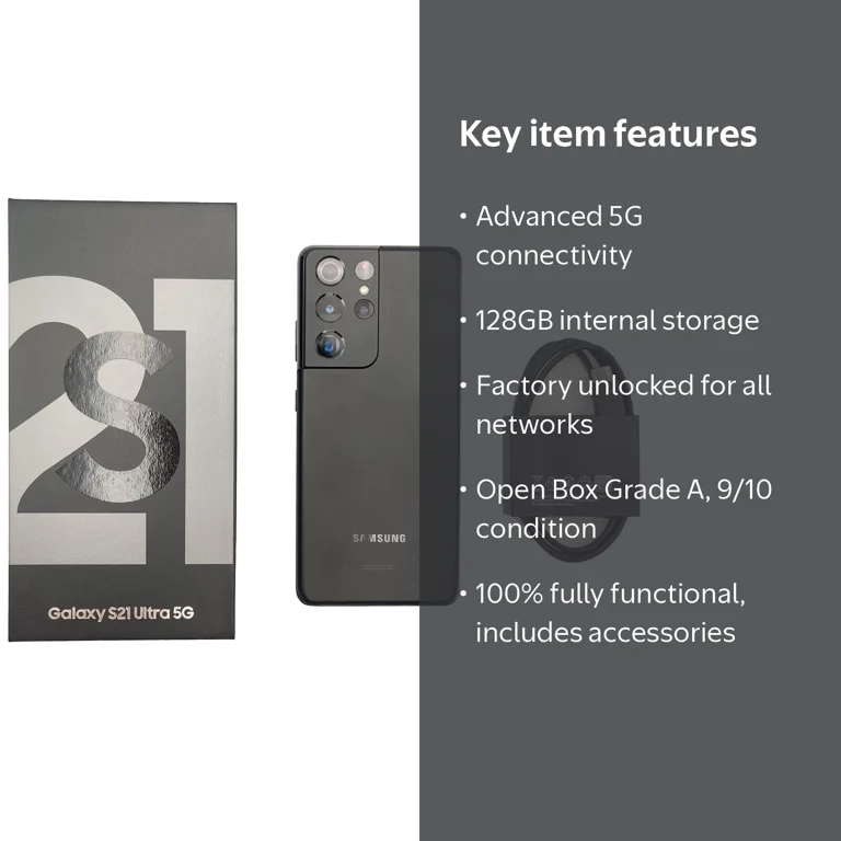 Samsung Galaxy S21 Ultra 5G Fully Unlocked 128GB Silver - Walmart.com