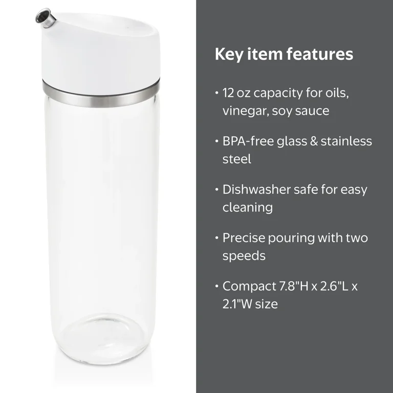 OXO SoftWorks Glass 12 oz Oil and Vinegar Dispensing Bottle with