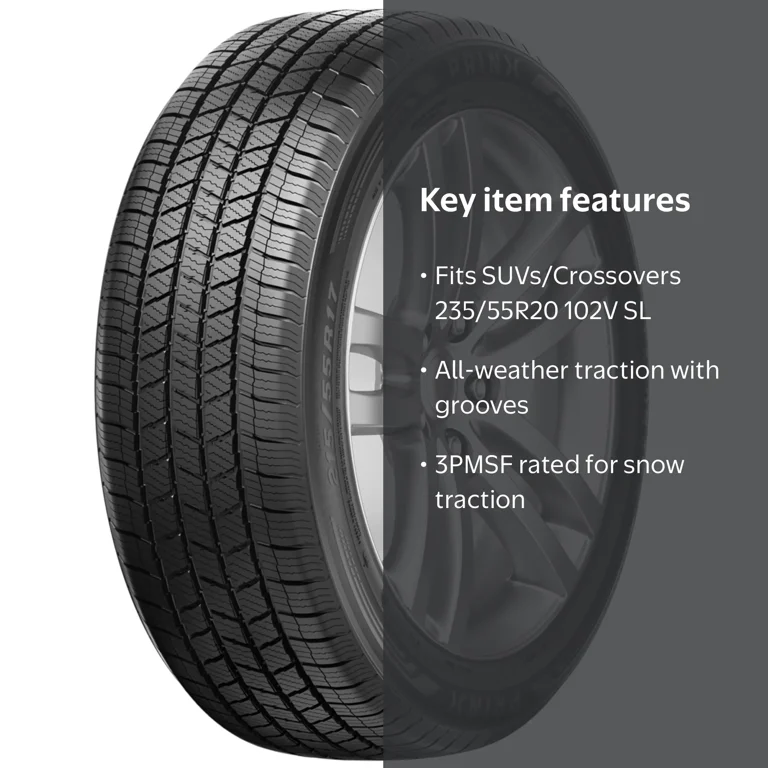 Prinx, All Season SUV Crossover Tire, 235/55R20 102V, 3PMSF rated