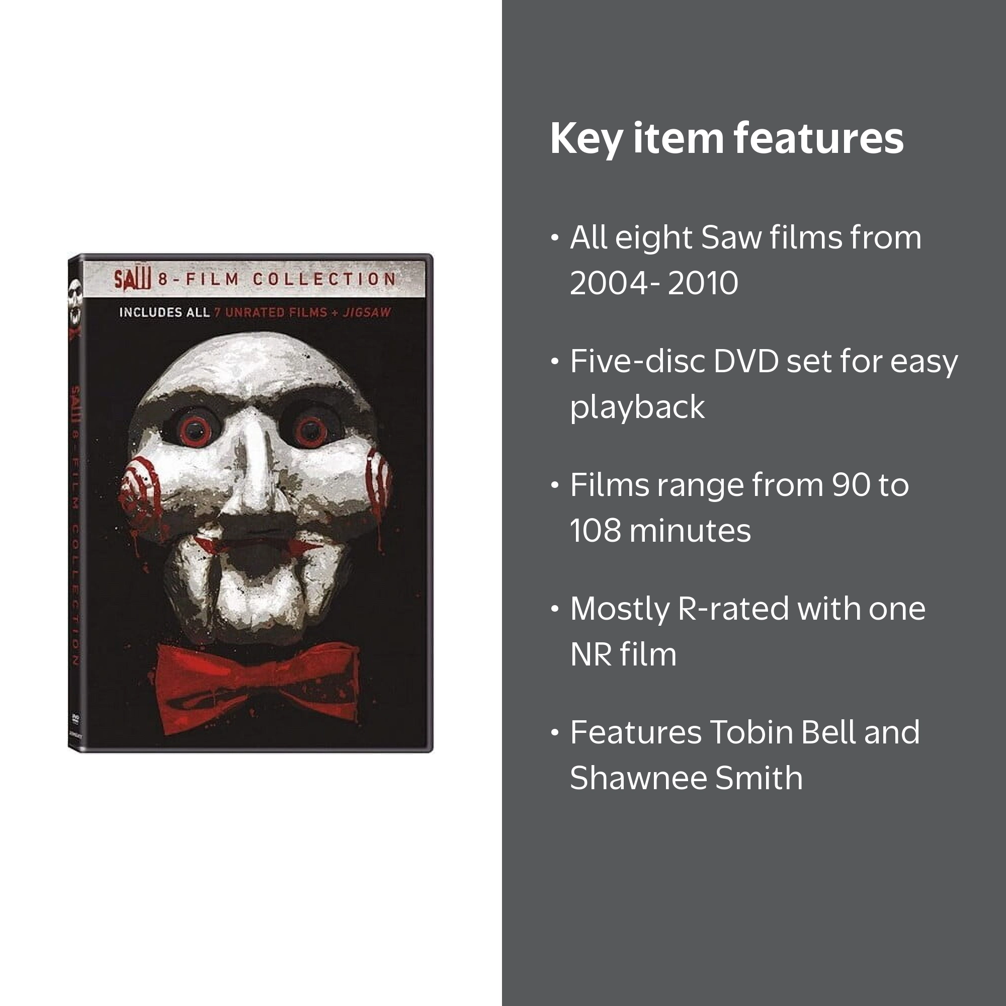Lionsgate Home Entertainment, Saw: 8-Film Collection DVD - Walmart.com