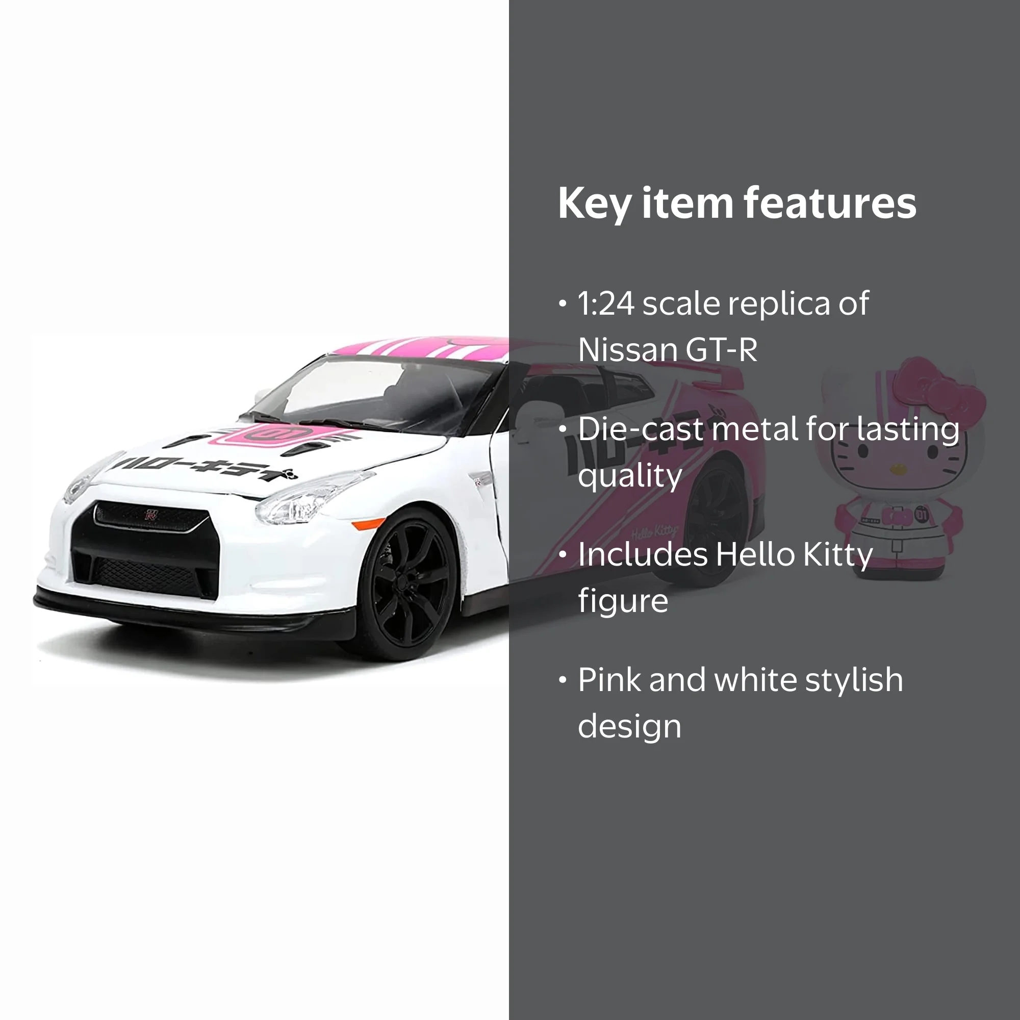 Free Shipping! Jada Die Cast Metals Hello Kitty Tokyo Speed 2009