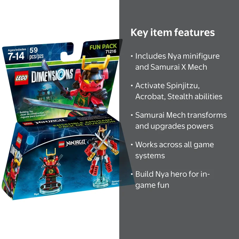 LEGO, Ninjago Mini Figure, Nya, Spin Jitsu Samurai Mech - Walmart.com