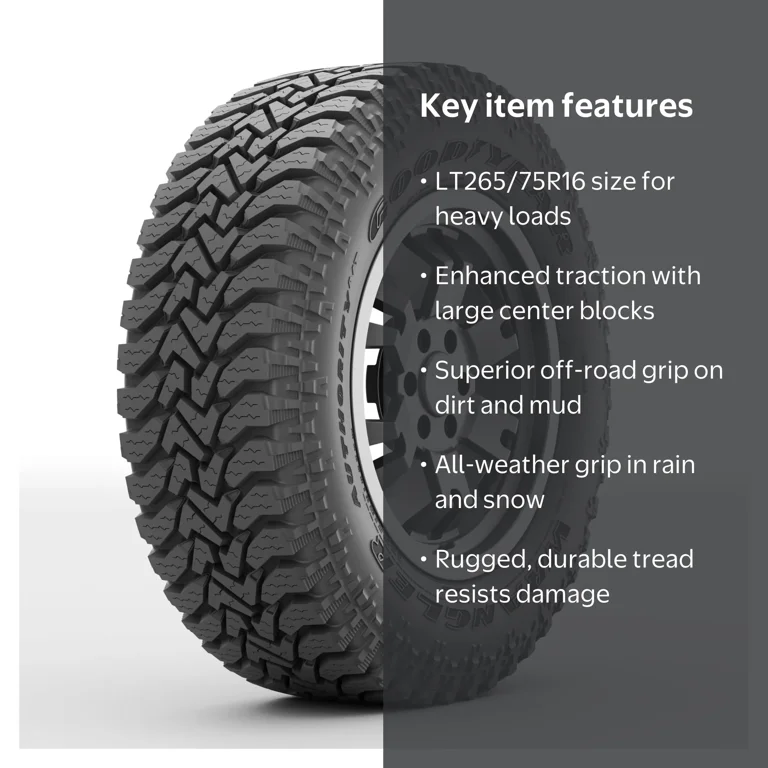 Free Shipping! Goodyear All-Terrain Tire LT265/75R16 123Q with