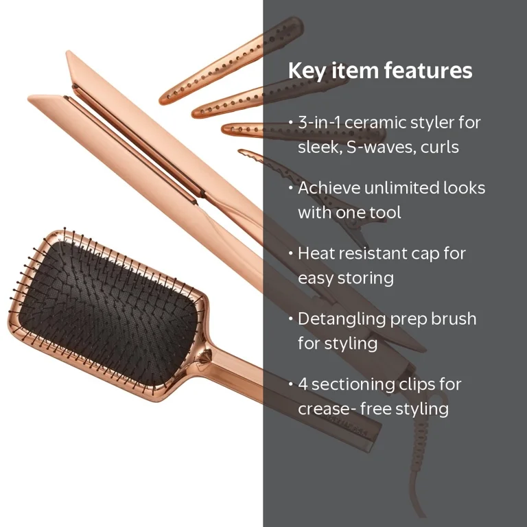Kristin Ess Hair Signature Styling Set 3-in-1 Ceramic Flat Iron