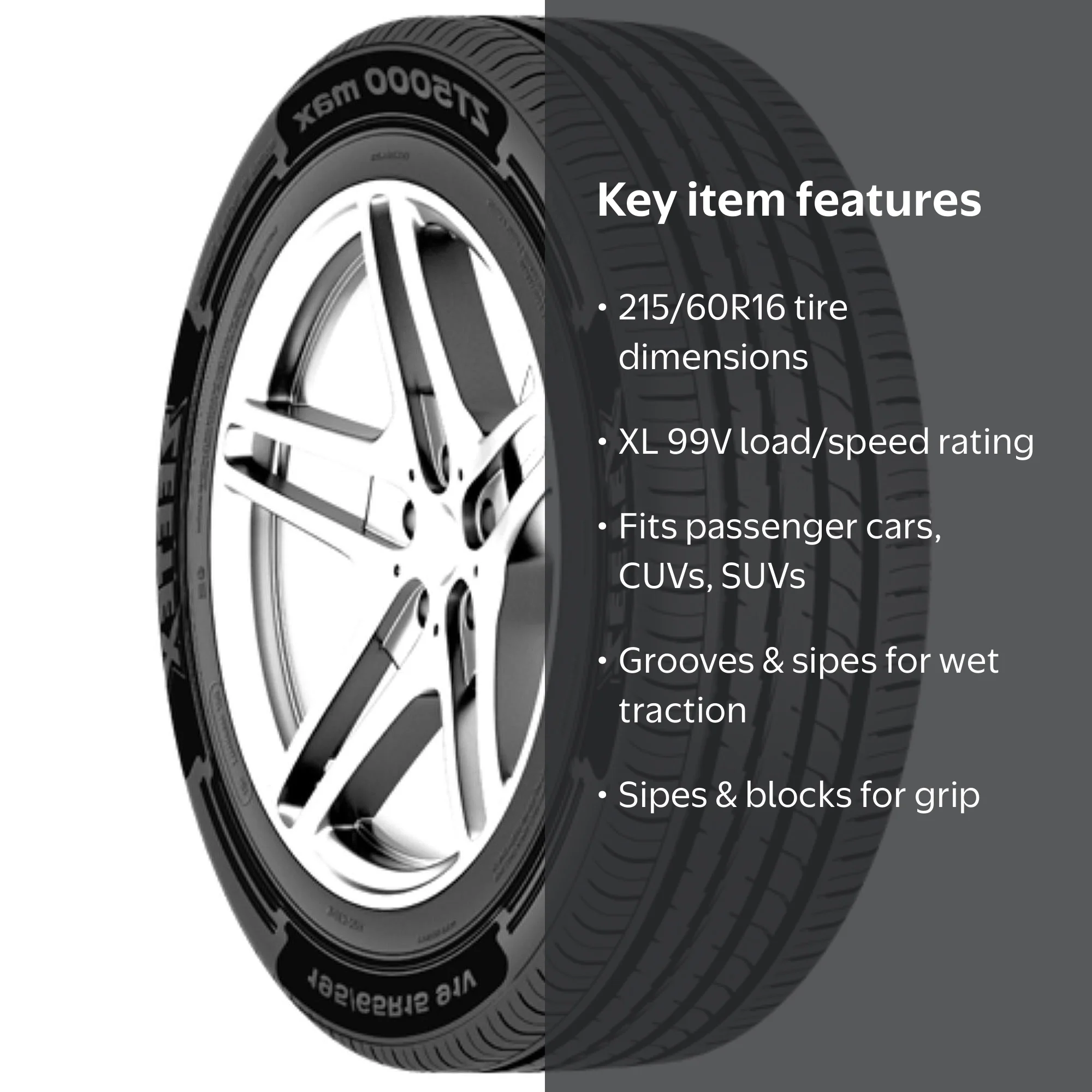 Zeetex ZT5000 Max All Season 215/60R16 99V XL Passenger Tire