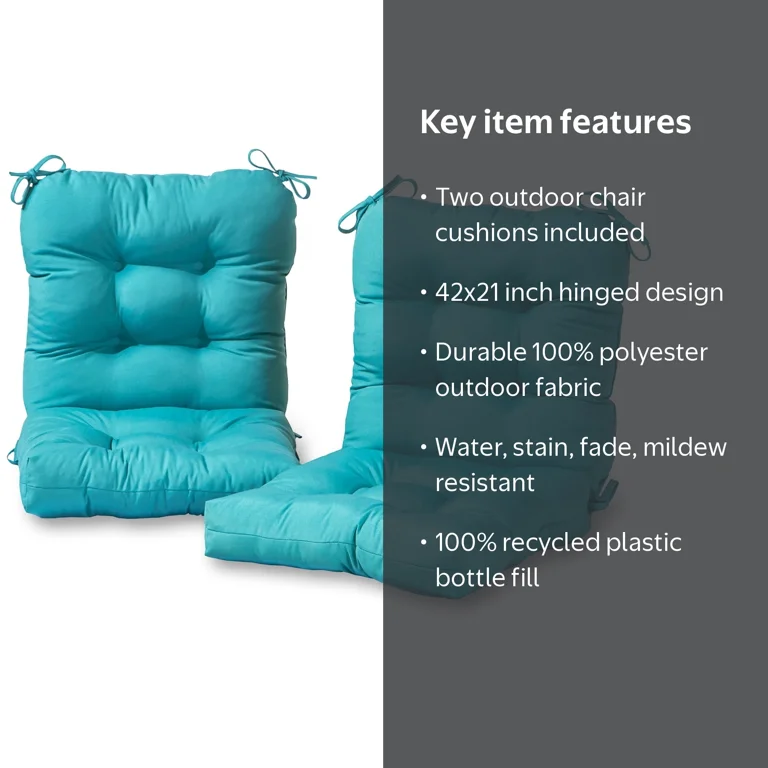 PALLADIO-21！FABRICS！クッション！2個セット！ Greendale Home Fashions Outdoor Tufted 42'' x 21'' Chair Cushion