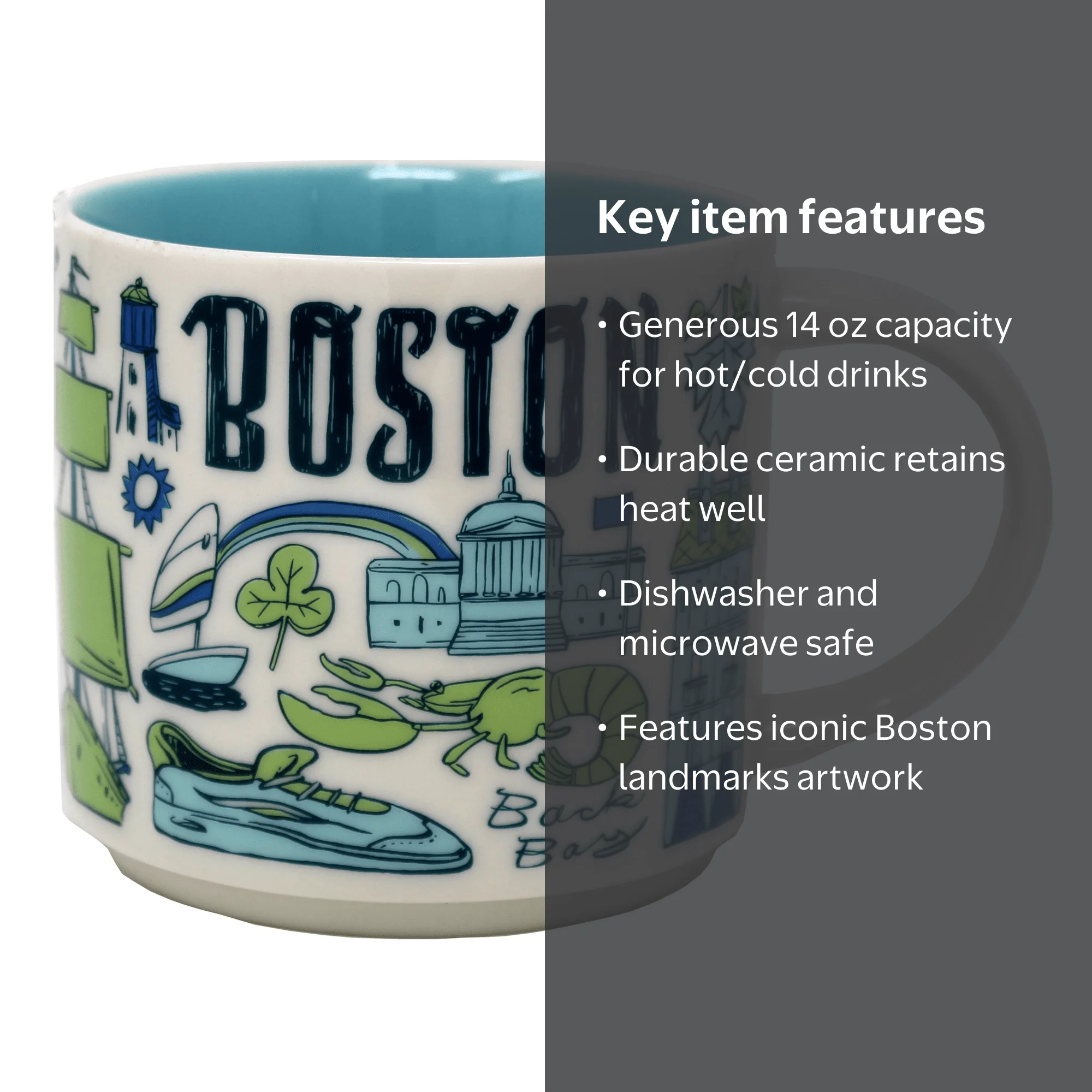Starbucks Been There Series Boston Ceramic Mug, 14 Oz - Walmart.com