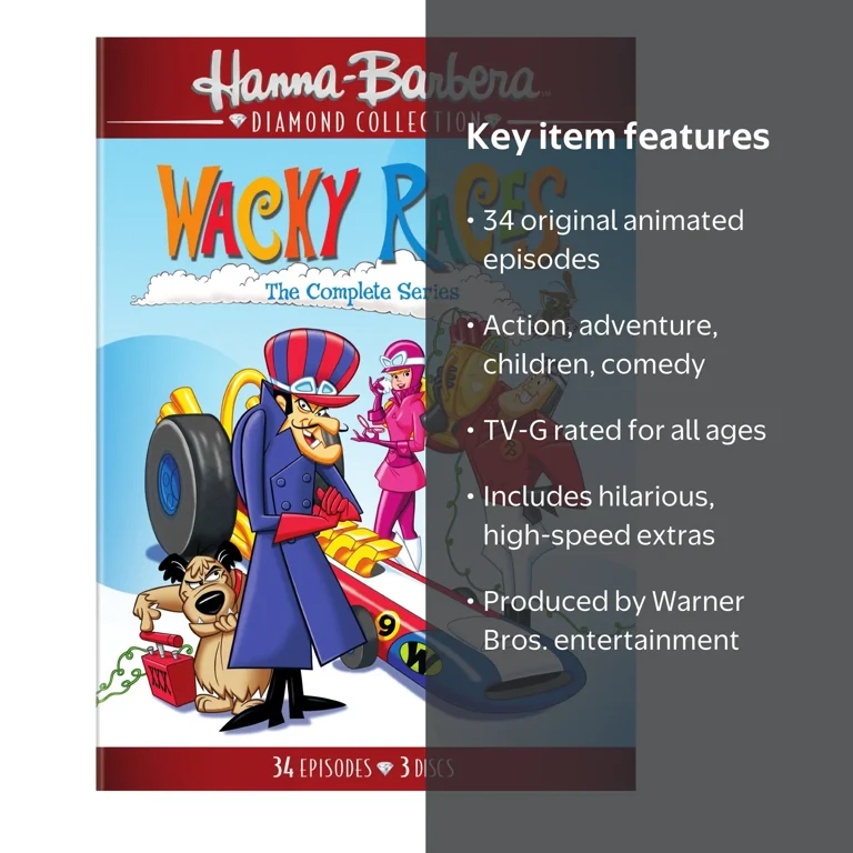 SDS, Wacky Races: The Complete Series, DVD, All 34 Episodes