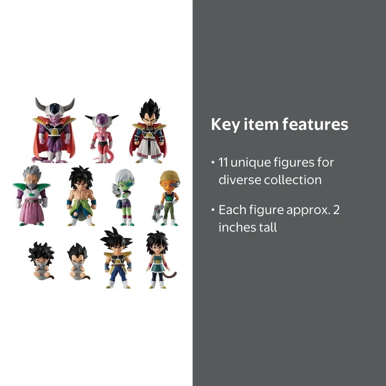 Bandai Broly Dragon Ball Super Action Figure Set, 11 Piece